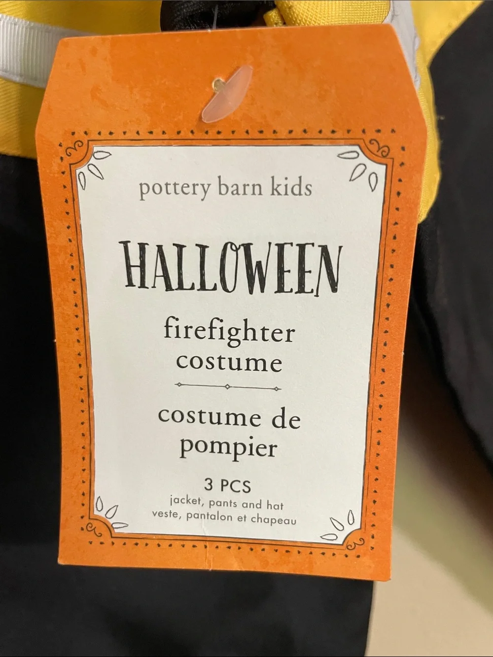 NWT Pottery Barn Kids Firefighter Halloween Costume (2 pieces) - Size 7/8 - Picture 4 of 10